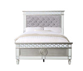 Varian Gray Velvet, Silver & Mirrored Finish Twin Bed Model BD01412T By ACME Furniture